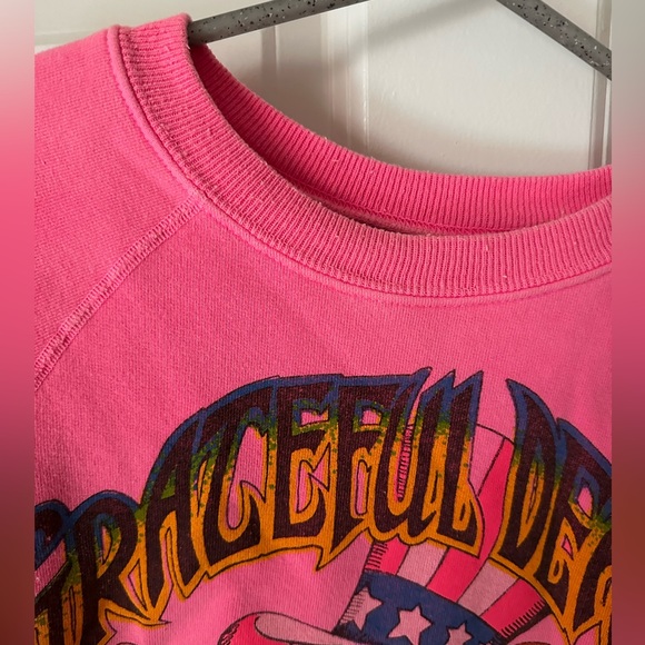 RARE MadeWorn neon pink Grateful Dead Crewneck - Picture 3 of 12